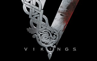 Картинка vikings, кровь, черный, сериал, викинги, металл