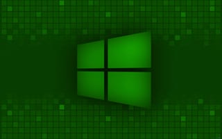 Картинка зеленый, microsoft, логотип, windows 8