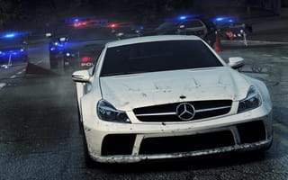 Картинка mercedes, most wanted 2012, benz, black series, sl65, nfs, need for speed, racing