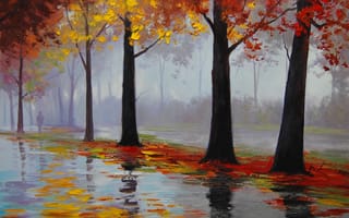 Картинка рисунок, арт, autumn rain, artsaus