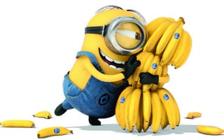 Картинка гадкий я 2, улыбка, descpicable me 2, бананы, миньон