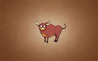 Картинка животное, бык, bull, темноватый фон, хмуристый, рогатый