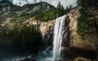 Картинка водопад, природа, горы