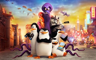 Картинка Пингвины, Penguins, of, Madagascar, мультик, 2014, Мультики, Мультфильмы
