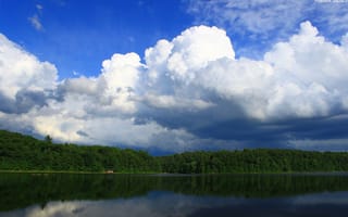 Картинка Природа, Озеро, облачно, Облака, Пейзаж, облако