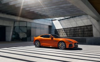 Картинка 2016, Jaguar, оранжевая, оранжевые, машины, машина, Автомобили, автомобиль, авто, Металлик, SVR, Оранжевый, оранжевых, Ягуар, F-Type