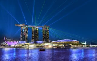 Картинка Сингапур, Marina, Sands, ночи, Ночь, Bay, Города, Ночные, ночью, город