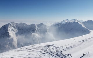 Картинка альп, Австрия, снеге, Альпы, Природа, снегу, Зима, Снег, Горы, снега, зимние, гора