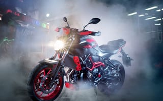 Картинка Yamaha, 2015-16, Moto, Дым, дымит, Cage, мотоцикл, MT-07, Мотоциклы, Ямаха