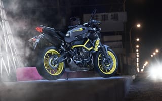 Картинка Ямаха, 2017, Moto, Yamaha, Ночные, MT-07, Мотоциклы, ночью, мотоцикл, ночи, Cage, Ночь