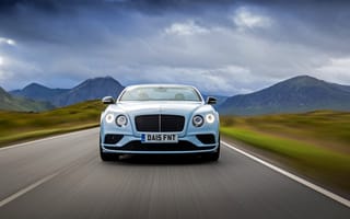 Картинка Bentley, Convertible, едет, голубая, машины, Бентли, автомобиль, машина, голубых, Спереди, Движение, Автомобили, скорость, едущий, голубые, едущая, 2015, авто, Голубой