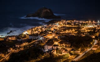 Картинка Португалия, Porto, Города, Moniz, Ночные, Ночь, Дома, Madeira, ночи, ночью, Islands, Здания, город