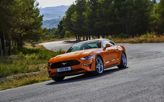 Картинка Форд, 2018, оранжевая, оранжевые, машина, Оранжевый, GT, машины, оранжевых, Mustang, Автомобили, Ford, автомобиль, авто