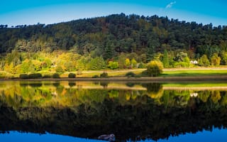 Картинка Ирландия, Wicklow, речка, осенние, отражается, Природа, Осень, Реки, отражении, Отражение, Леса