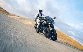 Картинка Ямаха, 2018, Движение, скорость, едущая, Yamaha, Мотоциклист, едущий, Niken, едет