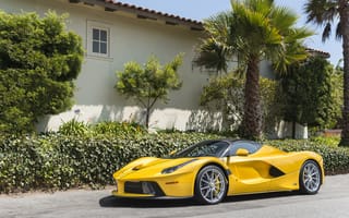 Картинка Ferrari, 2016-18, Автомобили, автомобиль, авто, машина, Aperta, Желтый, LaFerrari, желтые, машины, Феррари, Металлик, желтая, желтых