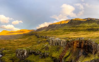 Картинка Исландия, Sudur-Mulasysla, Мох, Природа, мха, Холмы, мхом