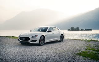 Картинка Maserati, 2019, Машины, Мазерати, Авто, GranSport, Белый, Автомобили, Quattroporte, белых, белая, белые, Металлик, GTS