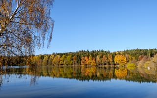 Обои Осень, Природа, Леса, Озеро, осенние