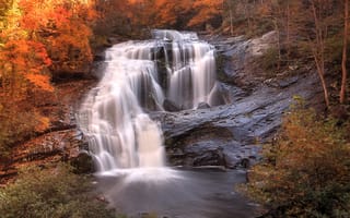 Картинка штаты, Tennessee, США, осенние, Осень, Природа, Водопады