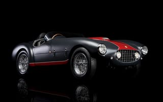 Картинка Ferrari, 1953, Авто, Феррари, Classic, Винтаж, Черный, Машины, старинные, MM/53, Автомобили, Spyder, 166, Ретро
