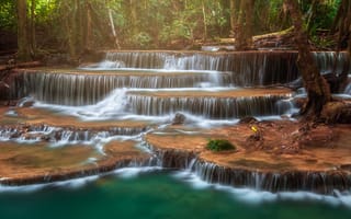 Картинка Таиланд, Huay, Водопады, Waterfall, Mae, Тропики, Парки, Khamin, Природа