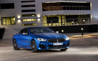 Картинка BMW, 2019, синих, синие, БМВ, синяя, Кабриолет, машина, кабриолета, M850i, автомобиль, авто, машины, Синий, xDrive, Автомобили