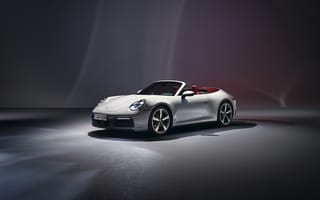 Обои Porsche, 911, Автомобили, Порше, белые, машина, Белый, автомобиль, авто, белая, 2019, кабриолета, машины, белых, Carrera, Кабриолет