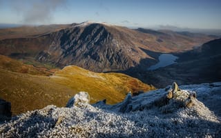 Картинка Уэльс, Великобритания, Горы, Glyderau, Snowdonia, гора, Природа