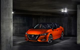 Картинка Nissan, 2020, Оранжевый, оранжевых, автомобиль, Sentra, авто, машины, Автомобили, Ниссан, машина, оранжевая, SR, оранжевые