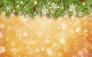 Обои Новый, год, Снежинки, снежинка, ветка, Рождество, ветвь, ветке, Ветки, на