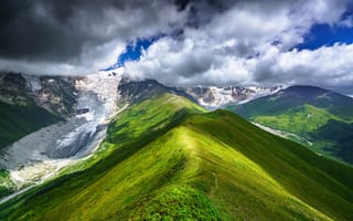 Обои Грузия, Chkhutnieri, облачно, Снег, Svaneti, облако, снегу, Природа, снеге, Pass, Upper, Облака, Небо, гора, Горы, снега