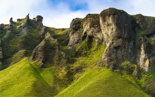 Картинка Исландия, Trolls, скалы, Утес, гора, скале, Горы, Foss, of, Природа, Скала