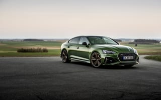 Обои Audi, RS5, Автомобили, Sportback, 2020, машины, машина, авто, Ауди, Металлик, зеленые, Зеленый, зеленых, автомобиль, зеленая