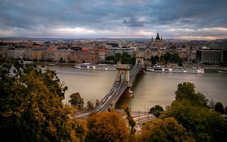 Картинка Будапешт, Венгрия, Bridge, Danube, Chain, River, St