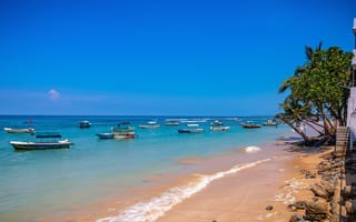 Картинка Шри-Ланка, Galle, пляже, берег, пляжи, Море, пляжа, Природа, Пляж, Лодки, Побережье