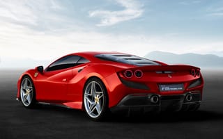 Картинка Ferrari, F8, вид, Красный, красных, красные, Феррари, Tributo, сзади, машина, авто, Автомобили, Сзади, машины, автомобиль, красная