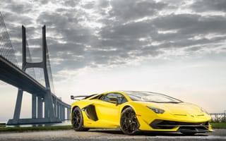 Картинка Lamborghini, Aventador, авто, машины, желтая, автомобиль, машина, Автомобили, Ламборгини, желтые, Желтый, желтых