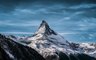 Обои Альпы, Швейцария, Горы, Природа, снеге, Matterhorn, Valais, альп, снегу, Снег, снега, гора