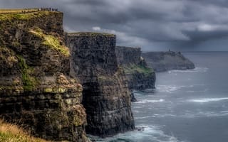 Картинка Ирландия, Clare, Cliffs, Скала, туч, Утес, Тучи, of, Природа, скалы, скале, Море, Moher