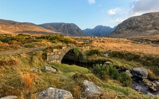 Картинка Ирландия, Dunlewey, Donegal, Камень, мост, Природа, камня, Горы, Каменные, гора, Камни, из, Мосты