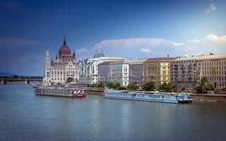 Картинка Будапешт, Венгрия, Города, суда, город, Речные, речка, река, Реки, Danube
