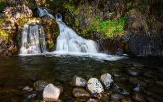 Картинка Исландия, ручеек, Природа, Водопады, Ручей, Камень, Камни