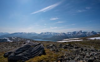 Картинка Норвегия, Tromsø, гора, Камни, Небо, Камень, Природа, Горы