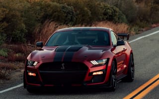 Обои Ford, Mustang, Shelby, Красный, машина, красные, Форд, автомобиль, Автомобили, авто, машины, GT500, красная, красных, 2019