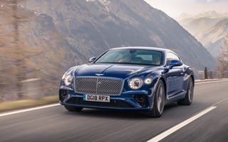 Картинка Bentley, Continental, едущий, Синий, Blue, Автомобили, едет, скорость, Бентли, синих, машина, GT, Движение, синие, машины, синяя, автомобиль, авто, Sequin, едущая