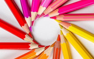 Обои Карандаши, Разноцветные, красных, карандаша, желтые, красная, розовых, карандашей, желтая, карандаш, оранжевых, Розовый, красные, желтых, оранжевые, Оранжевый, Красный, Желтый, розовые, розовая, оранжевая