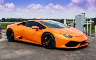 Картинка Lamborghini, Huracan, Оранжевый, Автомобили, машины, оранжевые, автомобиль, оранжевых, 34, Ламборгини, NASA, Casey, at, авто, Porter, машина, оранжевая