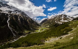 Картинка Альпы, Швейцария, Горы, Природа, гора, Graubünden, Облака, облачно, альп, облако
