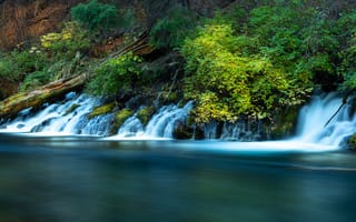 Картинка америка, Metolius, River, река, Реки, США, Oregon, штаты, Природа, речка, Водопады
